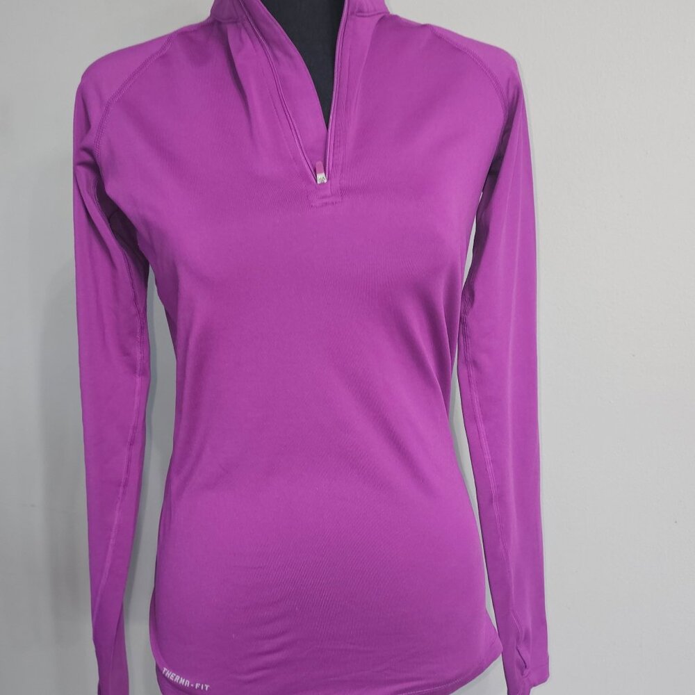 Nike Pro Combat Fitted Pull Over Size SM Purple - Picture 2 of 5